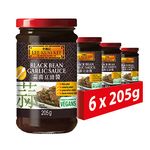 Lee Kum Kee Black Bean Garlic Sauce, Vegan, No Added Preservatives, 205 g (Pack of 6)