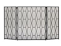 Deco 79 Fireplace Screen, Iron, Black, 51" W x 31" H