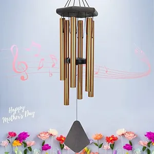 Astarin Wind Chimes Outdoor Large Deep Tone, Memorial Personalized Wind Chimes with 6 Long Metal Tubes, Sympathy Wind Chime with Sound, Perfect for Garden, Patio and Yard(30 Inches Bronze)