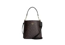 COACH Mollie Bucket Bag 22 in Signature Canvas, Brown/Black