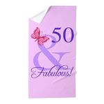 CafePress Fabulous 50Th Birthday Large Beach Towel, Soft 30"x60" Towel with Unique Design