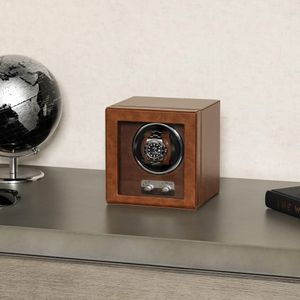 ROTHWELL Single Watch Winder – Tan Leather Display Case