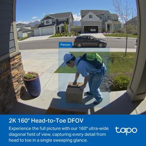 Tapo Wireless 2K Video Doorbell – Smart Home Security Camera