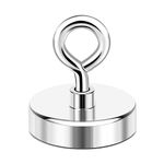 DIYMAG Neodymium Fishing Magnets, 200 lbs(90 KG) Pulling Force Rare Earth Magnet with Countersunk Hole Eyebolt Diameter 1.75 inch(44mm) for Retrieving in River and Magnetic Fishing