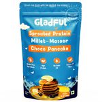 Gladful Chocolate Millet Pancake, No Maida, No Palm Oil, No Refined Sugar, Gluten Free, High Sprouted Protein, Low Carbs, Eggless 150 Gm - Pack of 1