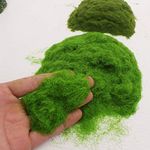 NUOBESTY Mixed Model Grass Terrain Powder Green Fake Grass Fairy Garden Miniatures Landscape Building 4 Pack