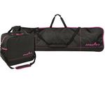 Athletico Two-Piece Snowboard and Boot Bag Combo | Store & Transport Snowboard Up to 165 CM and Boots Up to Size 13 | Includes 1 Snowboard Bag & 1 Boot Bag (Black) (Black with Pink Trim)