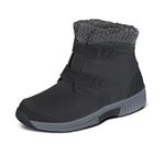 Orthofeet Women's Orthopedic Waterproof Winter Boot with Arch Support Florence, Waterproof Black, 8 Wide