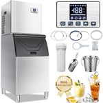 YITAHOME 22” Commercial Ice Maker Machine 400LBS/24H with 250 LBS Storage Bin, Industrial Ice Machine with Ice Scoop & Bucket, Stainless Steel Industrial Ice Maker for Restaurant Bar Business Shop