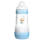 MAM Easy Start Anti-Colic Bottle 9oz (1 count), MAM Baby Bottle with Medium Flow Nipple, Breastfed Baby Feeding Essentials, Boy, Designs May Vary