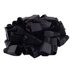 YIOVVOM Soft Plastic Ethernet RJ45 Cable Connector Boots Cover Strain Relief Boots CAT5 CAT5E CAT6 CAT6E 100PCS (Black)