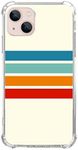 Vusbvelnot Retro 70s Stripes Case Compatible with iPhone 13, Vintage Aesthetic Color Palette Rainbow Stripes Case for iPhone 13 for Teens Men and Women, Cool TPU Bumper Phone Case Cover