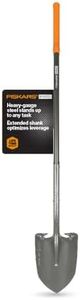 Fiskars 60" Pro Garden Shovel for Digging, Heavy Duty Steel Gardening Tool with Straight Handle