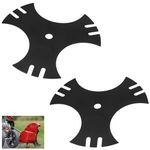 Universal 9" x 9" (1/2 inch Hole) Edger Blade, 3-Side Edger Star Blade for Craftsman Walk Behind Edger, S-tens Edger, Mclane 2059, Also for Power Trim Edgers, Tru-Cut Edgers, King Lawn Edgers - 2 Pack