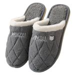 Slippers for Women Men Winter Sandals Casual Flats Home Footwear Man Girls Sliders Flip Flops Chappals Ladies Clogs Sleeper Slides Stylish Ortho Soft (Grey UK 7)