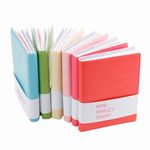 WSNIJFU 6 Pack Mini Pocket Notebook, Cute Small Smiley Diary Notepads Lined Memo with PU Leather Case, Portable Blank Notebook Travel Journals Sketchbook,Diary Notebooks for Students, Kids, 100 Sheets (6 Colors,4 x 3 Inch)