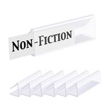 Pack of 25 – Clear Plastic Shelf Label Holder, Wood Shelf Sign and Ticket Holder, Clips On to Shelves 5/8" to 3/4" Thick - Length of Label Area, 3" X Height of Label Area, 7/8"