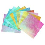 Milisten 100 Sheet Shiny Origami Paper - 10 Colors Square Iridescent Paper Origami Paper, Decoration Paper, Glitter Square Folding Paper for Kids Arts & Crafts Projects