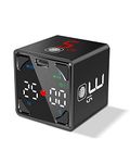 Ticktime Pomodoro Cube Timer, Desk Timer Productivity, Pause & Resume, Silent, Vibrate & Adjustable Sound Alarm, for Work, Study, ADHD, Meeting, 1/3/5/10/15/25/45/60min & Custom Countdown - Black