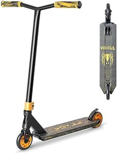 VOKUL K1 Pro Trick Scooter | Stunt Scooter, for Kids 8 Years and Up,Teens,Adults - Best Entry Level Freestyle Stunt Scooter for,Boys,Girls - Freestyle Skate Park Street Scooter (Spider-Gold)