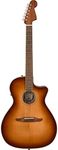 Fender Newporter Classic Acoustic Guitar, with 2-Year Warranty, Aged Cognac Burst, Pau Ferro Fingerboard, with Gig Bag