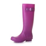 AJVANI Womens Ladies Rubber Festival Waterproof Wellington rain Boots Wellies Size 5 38 Fuchsia