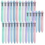 30 Pack 6 in 1 Multicolor Ballpoint Pens 6 Color Retractable Ballpoint Pen Multicolor Pens Fine Point Pastel Pens for Office School Supplies Students Children Kids Gift