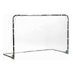 Franklin Sports Premier Steel Soccer Goal - Folding Backyard Soccer Goal with All Weather Net - Kids Backyard Soccer Net - Easy Assembly - 6x4' Soccer Goal - Silver