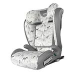 My Babiie i-Size R129 High Back Booster with ISOFIX, 100-150cm (Group 2/3, 4 to 12 Years Approx.) Adjustable Highback Child Car Seat, 10 Position Headrest, Padded (Samantha Faiers Safari)