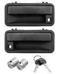 OCHIKI Exterior Front Door Handle with Lock Cylinder and Key Fit for Chevrolet Chevy Suburban Tahoe GMC Yukon 1995-2000 Replace 15742229 15742230 77096, Left and Right Side