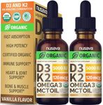 (2 Pack) Organic Vitamin D3 K2 Drop