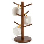 Esteopt Mug Holder, Bamboo Mug Rack Treecoffee Cup Holder, Coffee Mug Holder Tree, Coffee Cup Organizer Stand for Coffee Mugs, Glasses, and Cups (Brown)