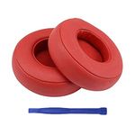Aiivioll 1 Pair Replacement Pro Ear Pads Compatible with Monster Beats by Dr. DRE Pro Detox Headphones Ear Pads, Protein Leather & Memory Foam Ear Pads (Red)