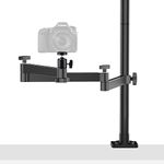 ULANZI Heavy-Duty Camera Desk Mount Stand with 3-Stage Flexible Arm, Desktop Overhead Stand with 360° Rotatable Ball Head, Aluminum YouTube Equipment for DSLR Webcam Online Teaching Meeting