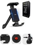 CASON Mobile Holder for Bikes/Phone Stand for Scooty with Rear Mirror Mount,Anti-Shake,Switch Lock Behind,Cushioning Pads,360° Rotation for Handlebar Compatible with All Phones