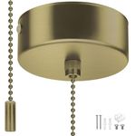 DINGBIU Pull Cord Light Switch Bathroom,Ceiling Mounted Antique Brass Chain Kit Pendant Light Pull Switch Fitting Replacement Pull Cord for Stylish Bathroom丨Accessories丨Cylinder 150cm
