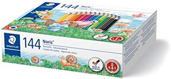 Staedtler 144C144 Noris Club Coloured Pencils, Pack of 144 in School Box