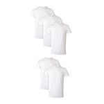 Hanes Men's White T-Shirt Pack, Moisture-Wicking Crewneck Undershirt 5-Pack, Performance White Crewneck Tees, 5-Pack, White, Large