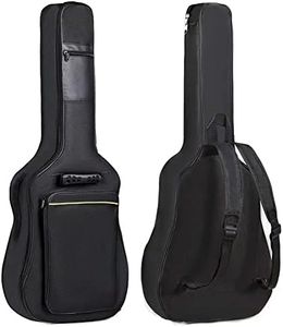 H&Z Simple 40 41 42 Inch Acoustic Folk Guitar Bag Backpack Double Straps 600D Oxford Guitar Soft Carry Case Guitar Cover (41 inch)