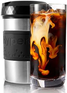 HyperChiller The Original but NEW Stainless-Steel HC2SS Patented Iced Coffee/Beverage Cooler Ready in One Minute, Reusable for Iced Tea, Wine, Spirits, Alcohol, Juice, 12.5 oz, Stainless Steel