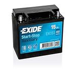 Exide Ek151 Agm Car Battery 15 Ah