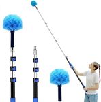 20 Foot Cobweb Duster with Extension Pole 2 PCS, Webster Cobweb Duster for High Ceilings/Corners, Spider Web Brush with Pole for Outdoor & Indoor Web Cleaning, Outdoor Cobweb Brush Kit by MAYKI