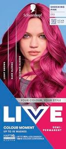 Schwarzkopf LIVE Colour Moment 093 Shocking Pink, with HaptiQ Anti-Damage System, Semi-Permanent Pink Hair Dye, Up to 15 Washes