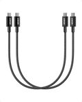 Anker New Nylon USB-C to USB-C Cable (2pack, 1 ft, 60W), USB 2.0 Type C Charging Cable for iPhone 17/16/15, iPad Pro, Samsung Galaxy, MacBook Pro,and More(Black)
