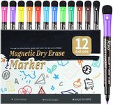 12 Magnetic Whiteboard Markers Dry 