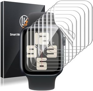 LK 8 Pcs Protection D'écran Pour Apple Watch Series SE2/9/8/7/6 44mm, Couverture Complète, De Qualité Supérieure, Sans Bulles, Couverture Complète, Anti-poussière, Transparent, Tpu
