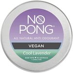 No Pong Lavender Vegan All-Natural Deodorant, Cream Deodorant, Paraben-Free, Aluminium-Free, Plastic-Free, 35g