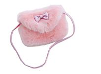 Faxianther Kids Girls Toddlers Cute Bowknot Hairy Mini Shoulder Bags Crossbody Bags Cell Phone Case Holder Small Purse Wallet Clutch Cross Body Handbags, Xmas Birthday Gift