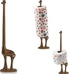 Giraffe Paper Towel Holder for Kitchen or Decorative Toilet Paper Stand for Bathroom - Unique Antique, Vintage, Whimsical Animal Design Roll Dispenser for Home Decor