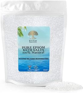 Eco Lux UK - 5 kg de sales de Epsom Premium 100 % puras naturales (grado alimenticio) de sulfato de magnesio para baño para aliviar los músculos doloridos, rejuvenecedor, relajante, apoya el sueño,